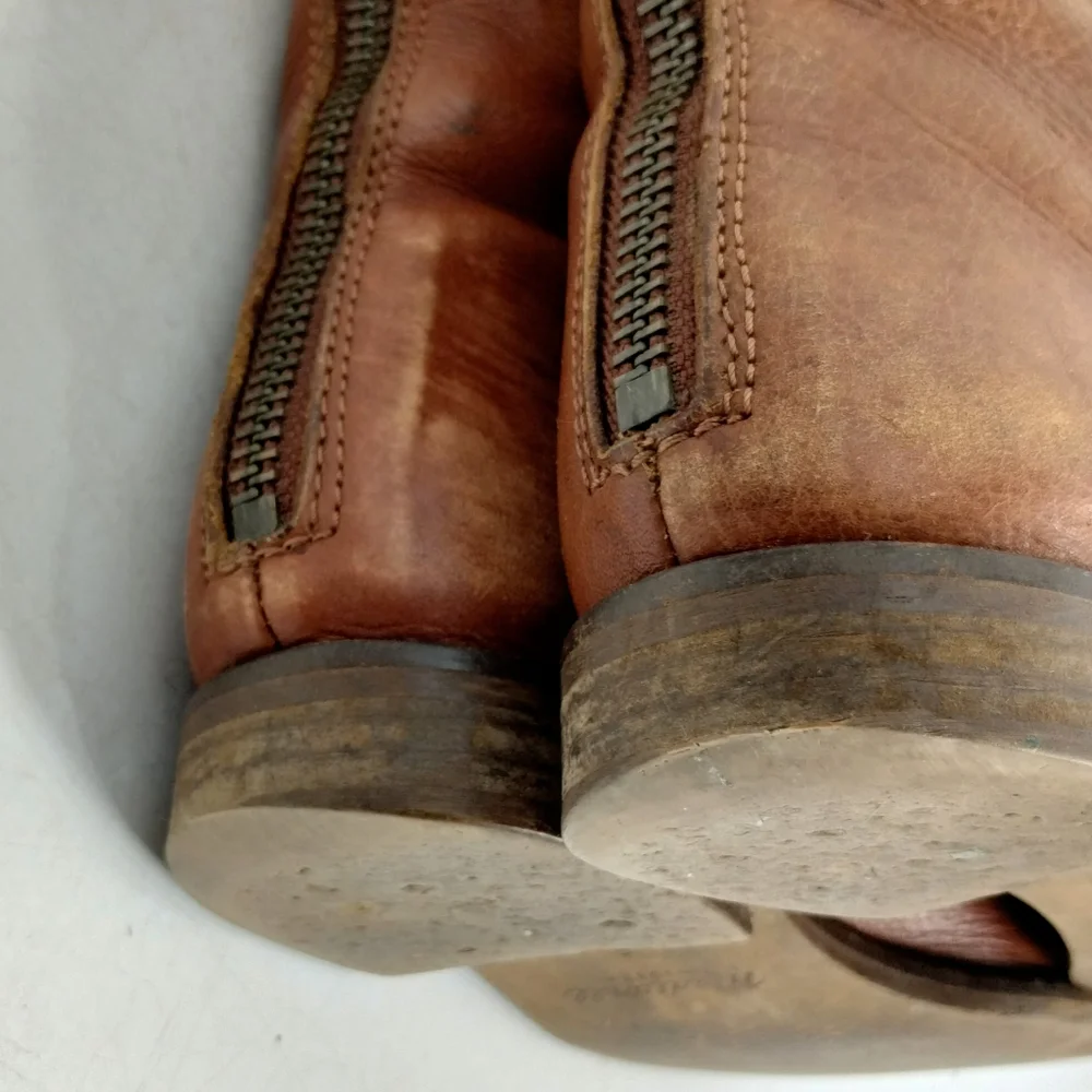 Madewell Sidney Tall Riding Boots‎ Brown Leather
